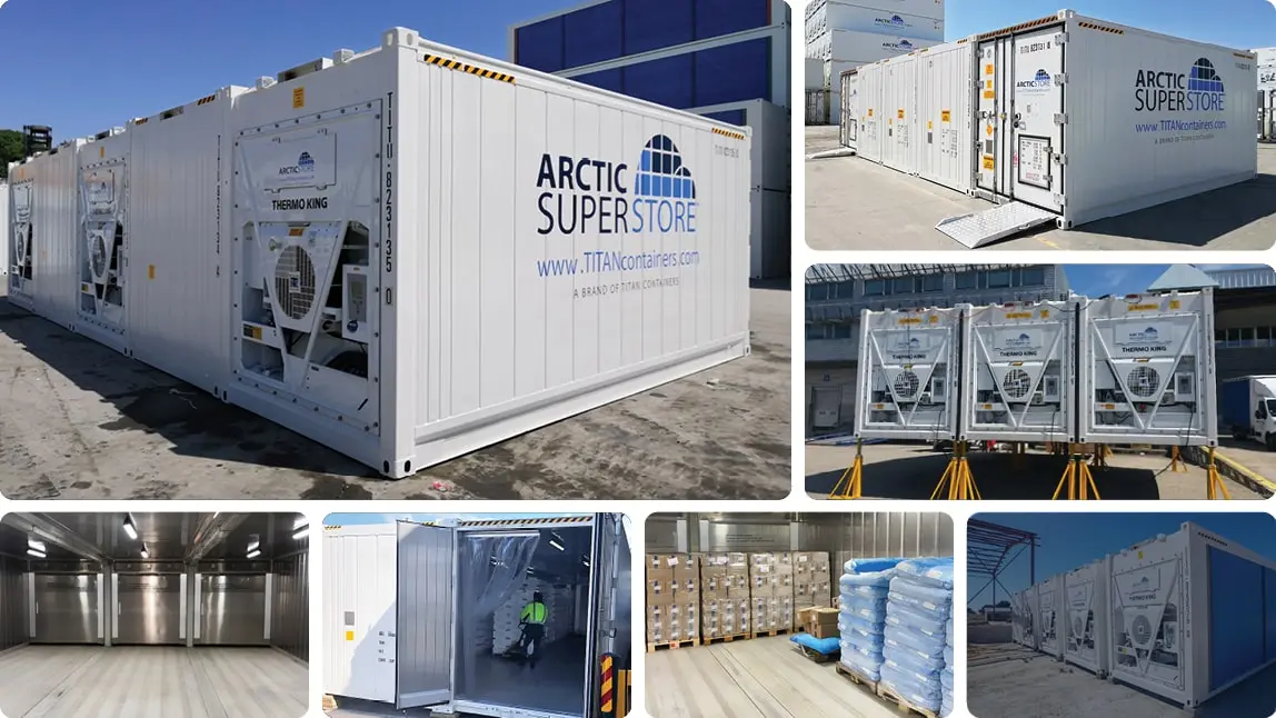 20-Fuß-Arctic-SuperStore-Kühlcontainer in Modulbauweise zur Miete