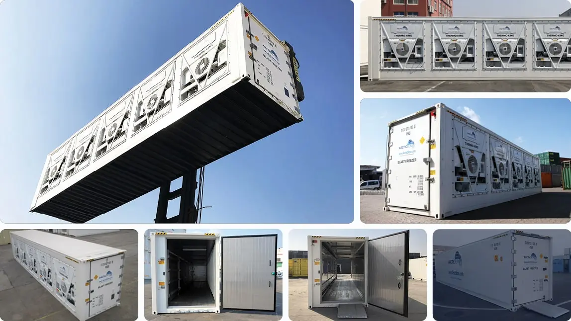 40-Fuß-ArcticBlast-Kühlcontainer zur Miete Schnellkühl-Lagerung