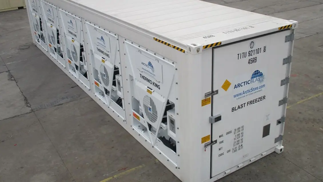 40-Fuß-ArcticBlast-Kühlcontainer zur Miete Schnellkühl-Lagerung