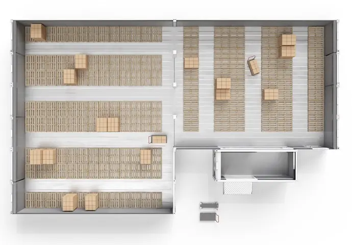 Arctic SuperStore mit Paletten und Verbindungsraum 1